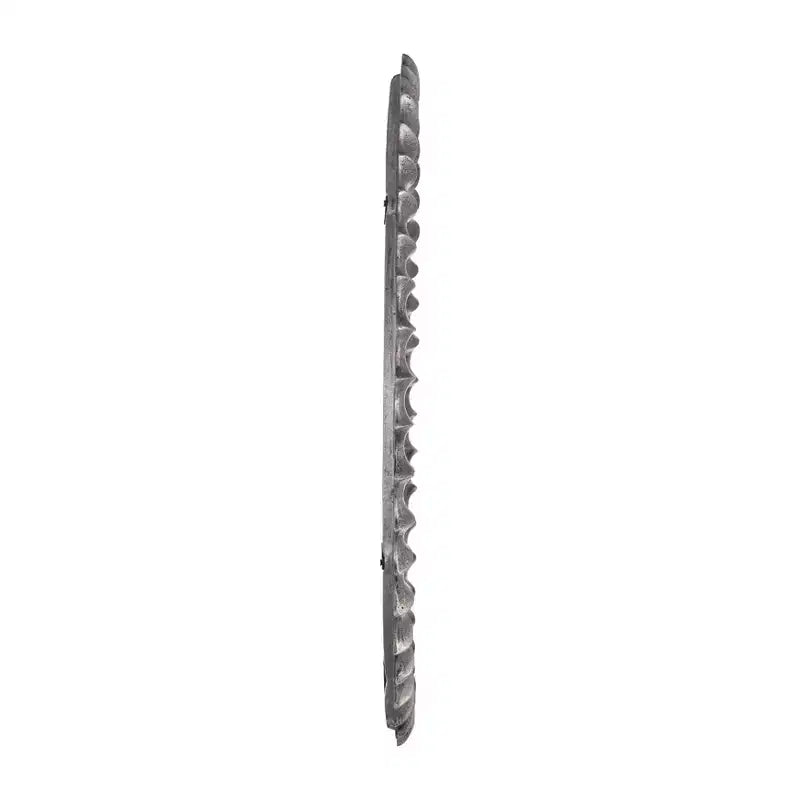 Specchio moderno rotondo da parete con cornice decorativa in metallo - Specchio accentato in vetro per casa, ufficio, camera da letto, soggiorno - Finitura metallica - 29 Argento