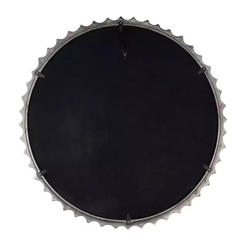 Specchio moderno rotondo da parete con cornice decorativa in metallo - Specchio accentato in vetro per casa, ufficio, camera da letto, soggiorno - Finitura metallica - 29 Argento
