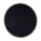 Specchio moderno rotondo da parete con cornice decorativa in metallo - Specchio accentato in vetro per casa, ufficio, camera da letto, soggiorno - Finitura metallica - 29 Argento