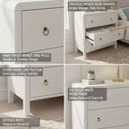 Comò per Camera da Letto, Comò in Legno Moderno di Metà Secolo per Camera da Letto, Mobile Contenitore Organizer per Soggiorno, Corridoio, Ingresso