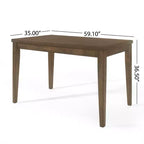 Tavolo da pranzo vintage altezza bancone da 59.1 pollici con gambe in legno, tavolo da cucina con piano spesso, tavolo da pranzo per soggiorno, sala da pranzo