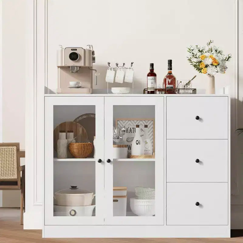 43 buffets, meubles d'appoint avec portes vitrées, buffets de cuisine, buffets de bar à café en bois