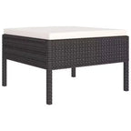 vidaXL Set Divani da Giardino Set Mobili da Esterno in Polyrattan Nero