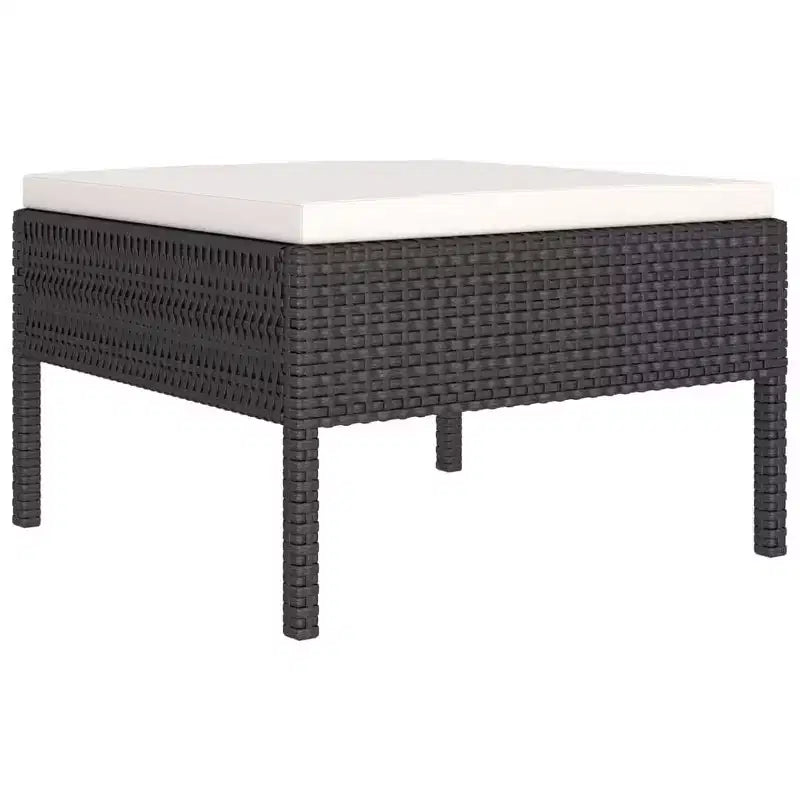 vidaXL Set Divani da Giardino Set Mobili da Esterno in Polyrattan Nero