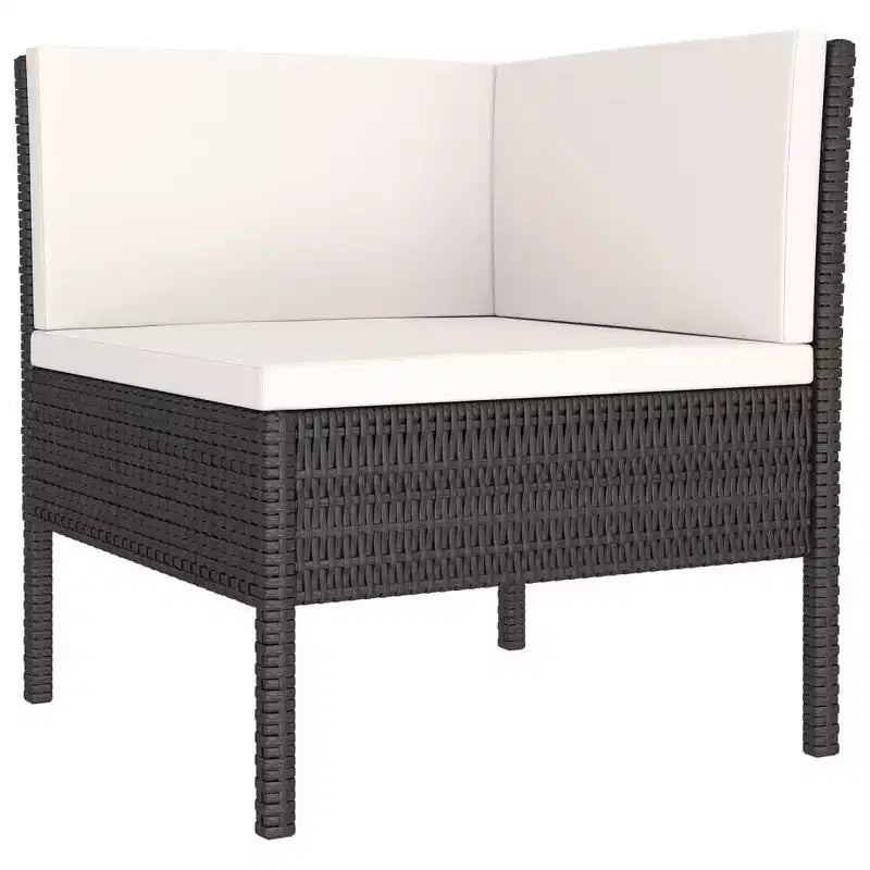 vidaXL Set Divani da Giardino Set Mobili da Esterno in Polyrattan Nero