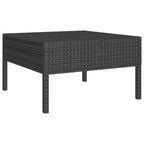 vidaXL Salon de jardin canapé d'angle en résine tressée Noir