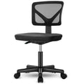 MAYEERTY Office Chair Home Office Desk Armless Mesh Computer Chair Small Space Swivel Adjustable Low Back Task Chair for Teens Adults Blue
