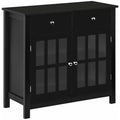 Sideboard Buffet Cabinet, Storage Cupboard with Glass Doors, Adjustable Shelf and 2 Drawers for Kitchen