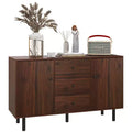 Retro Sideboard with 2 Cabinets 3 Drawers, Buffet Table