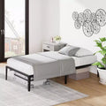 Twin Size Bed Frame Without Headboard, Metal Platform Bed Frame with 12.6 Under Bed Storage, Metal Slats Support, No Box Spring Needed