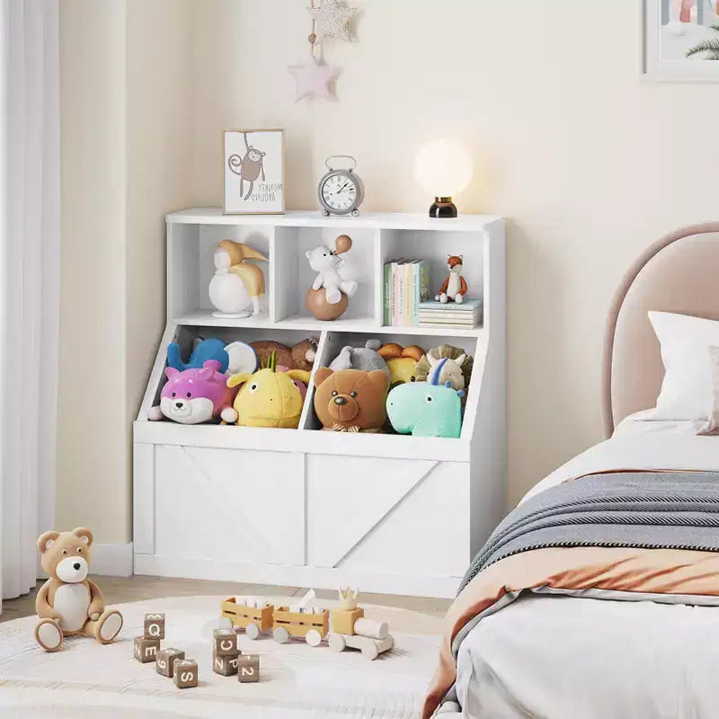 Organizzatore portaoggetti giocattoli per bambini, Libreria e contenitore giocattoli per bambini, Organizzatore giocattoli libreria per bambini per camerette, sale giochi, camerette e asili nido