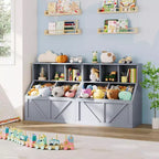 Organizzatore portaoggetti giocattoli per bambini, Libreria e contenitore giocattoli per bambini, Organizzatore giocattoli libreria per bambini per camerette, sale giochi, camerette e asili nido