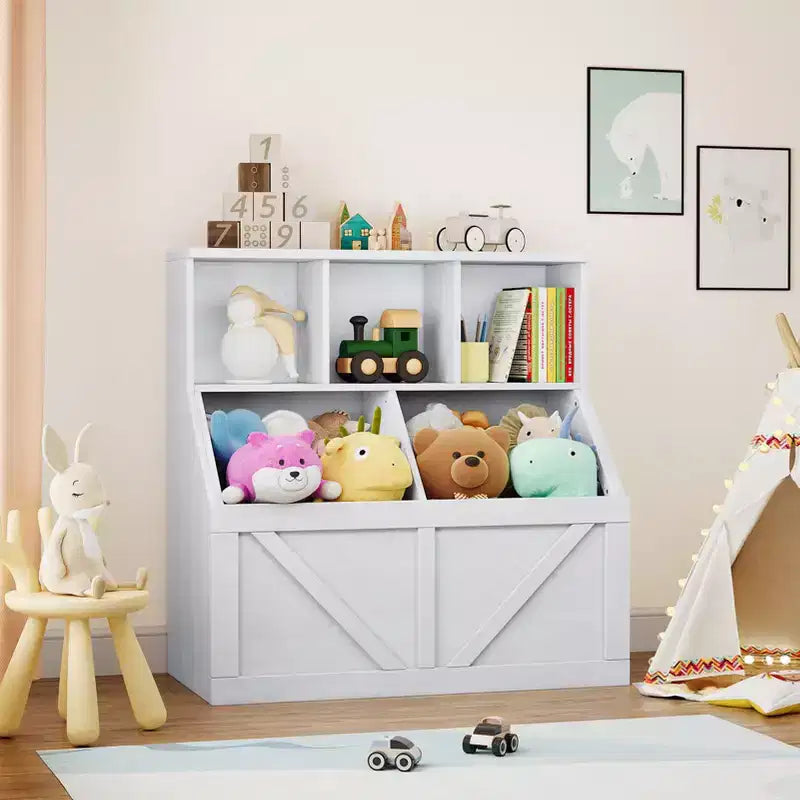 Organizzatore portaoggetti giocattoli per bambini, Libreria e contenitore giocattoli per bambini, Organizzatore giocattoli libreria per bambini per camerette, sale giochi, camerette e asili nido