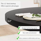 Tavolo da pranzo rotondo da 47" per 4 persone, tavolo da cucina con piedistallo in legno con base robusta e piano in 4 sezioni, tavolo da pranzo in stile rustico per sala da pranzo