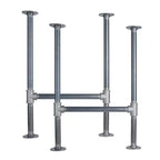 Pipe Decor 1 in. Heavy Duty H Round Flange Pipe Legs, for Restore Wood Dining Tabletops