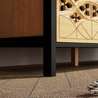 Famapy Cassettiera a 9 Cassetti, Comò con Rilievi Intagliati, Credenza Multiuso, Mobile Dispensa da Cucina, Pezzo d'Arte per Camera da Letto/Sala da Pranzo/Soggiorno