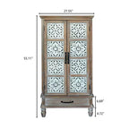 GDFStudio Elias Madia Rustica Contenitore in Legno di Abete da 27,55'' con 2 Ante e 1 Cassetto