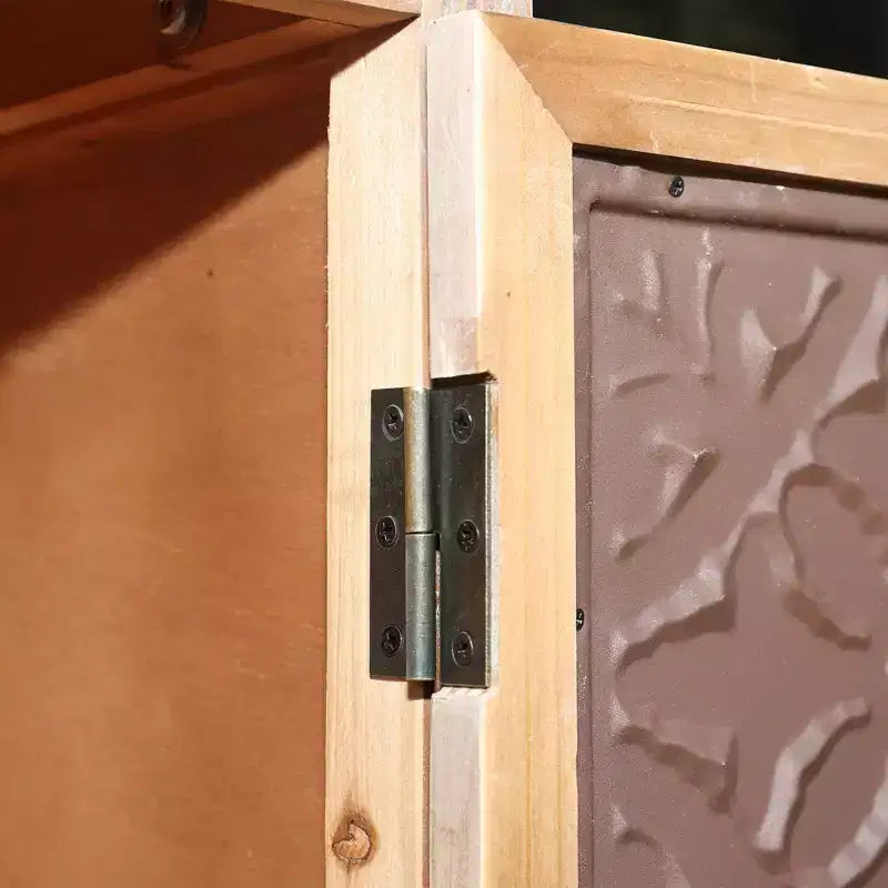 GDFStudio Elias Madia Rustica Contenitore in Legno di Abete da 27,55'' con 2 Ante e 1 Cassetto
