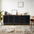 Fluted Storage Cabinet, Sideboard Buffet with Adjustable Shelves, Console Table with Storage Credenza