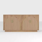 Acekool 63" Buffet bahut de ferme moderne avec portes cintrées, console de rangement pour salle à manger