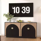 Acekool 63" Buffet bahut de ferme moderne avec portes cintrées, console de rangement pour salle à manger