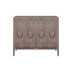 Credenza a buffet a 4 ante stile retrò, ampio mobile da cucina, elegante consolle da ingresso con ripiani regolabili