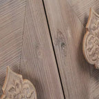 Credenza a buffet a 4 ante stile retrò, ampio mobile da cucina, elegante consolle da ingresso con ripiani regolabili