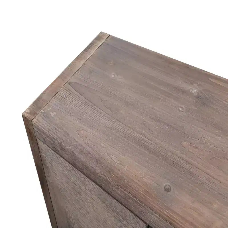 Credenza a buffet a 4 ante stile retrò, ampio mobile da cucina, elegante consolle da ingresso con ripiani regolabili