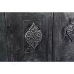 Credenza a buffet a 4 ante stile retrò, ampio mobile da cucina, elegante consolle da ingresso con ripiani regolabili
