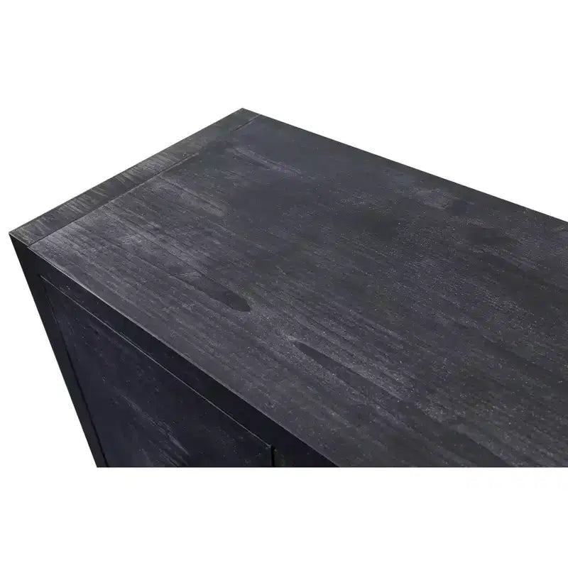 Credenza a buffet a 4 ante stile retrò, ampio mobile da cucina, elegante consolle da ingresso con ripiani regolabili