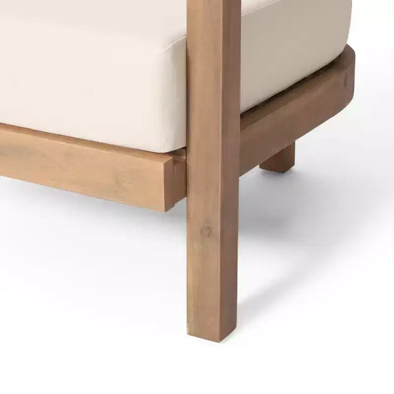 Christopher Knight Home Aston Set da conversazione da esterno a 4 posti in legno di acacia con cuscini