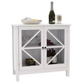Sideboard Buffet Cabinet, Display Storage Cabinet with Double Framed Glass Doors, Cupboard Console Table for Home Kitchen