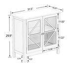 Buffet de salle à manger, Meuble de rangement avec portes vitrées, Console pour cuisine domestique