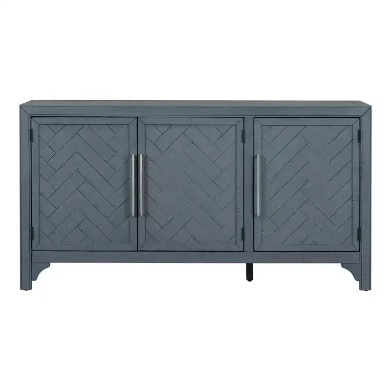 Credenza a buffet in stile rustico con ripiani regolabili, tavolo da buffet retrò per soggiorno, ingresso, studio