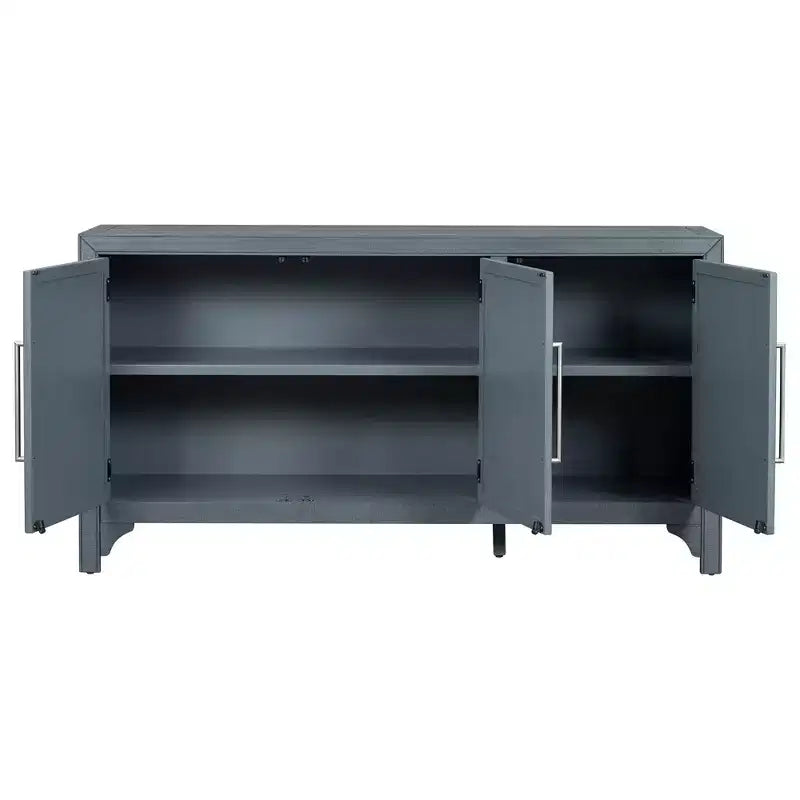 Credenza a buffet in stile rustico con ripiani regolabili, tavolo da buffet retrò per soggiorno, ingresso, studio