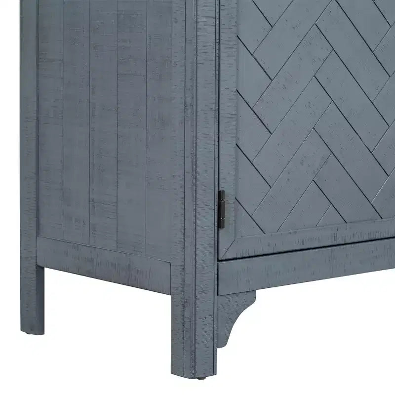 Credenza a buffet in stile rustico con ripiani regolabili, tavolo da buffet retrò per soggiorno, ingresso, studio