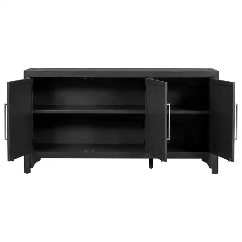 Credenza a buffet in stile rustico con ripiani regolabili, tavolo da buffet retrò per soggiorno, ingresso, studio