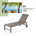 Chaise longue reclinabile singola lunga 57,8 Celebalcony