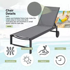 Chaise longue reclinabile singola lunga 57,8 Celebalcony