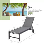 Chaise longue reclinabile singola lunga 57,8 Celebalcony