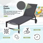 Chaise longue reclinabile singola lunga 57,8 Celebalcony