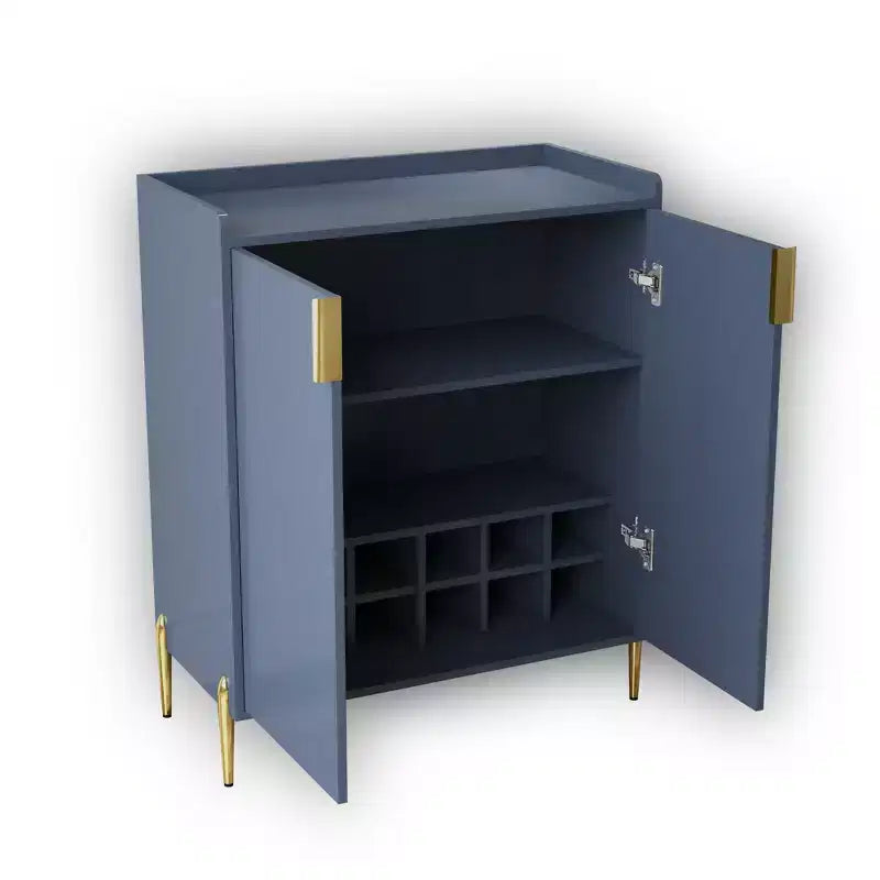 Homy Casa Mobile credenza da cucina moderno con portabottiglie e ripiani regolabili, per sala da pranzo o soggiorno