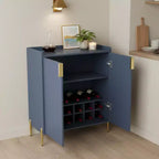 Homy Casa Mobile credenza da cucina moderno con portabottiglie e ripiani regolabili, per sala da pranzo o soggiorno