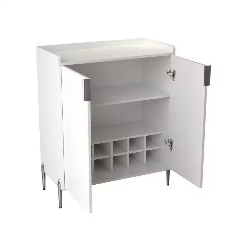 Homy Casa Mobile credenza da cucina moderno con portabottiglie e ripiani regolabili, per sala da pranzo o soggiorno