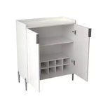 Homy Casa Mobile credenza da cucina moderno con portabottiglie e ripiani regolabili, per sala da pranzo o soggiorno