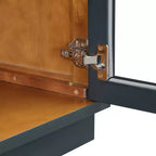 GDFStudio Henley, Credenza a 4 ante con ante in vetro ad arco e ripiani regolabili