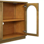 GDFStudio Henley, Credenza a 4 ante con ante in vetro ad arco e ripiani regolabili