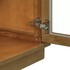 GDFStudio Henley, Credenza a 4 ante con ante in vetro ad arco e ripiani regolabili