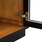 GDFStudio Henley, Credenza a 4 ante con ante in vetro ad arco e ripiani regolabili
