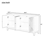 Mobile Contenitore/Madia di 151,9 cm di Larghezza con Design Verticale, Adatto per Studi, Ingressi e Soggiorni.